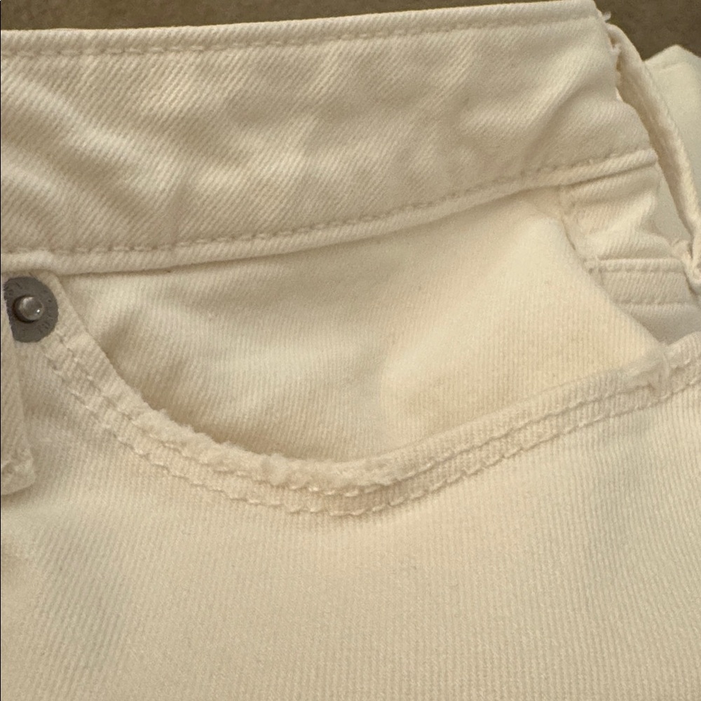 Universal Thread Cropped Button Fly White/Ivory J… - image 7